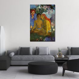 Figurative Art on Canvas Contes Barbares Aka Primitive Tales Paul Gauguin Paintings Handmade Modern Artwork Kitchen Room Decor