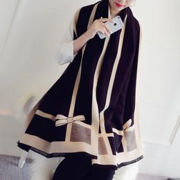Scarves Women's Winter Fashion Trend Casual Plaid Scarf Japanese Imitation Cashmere Thick Warm Shawl 192 65 CM