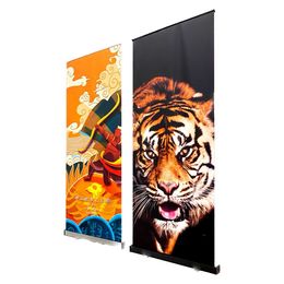 Custom Portable Trade Show Aluminium Advertising Outdoor Rollup Backdrop Retractable Roll Up Banner Stand