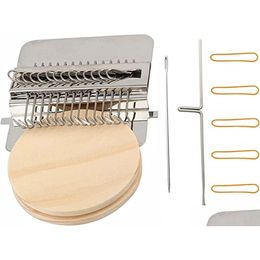 Craft Tools Darning Loom Speedweve Type Weave Tool Weaving Beginners Wooden Knitting Hine For Mending Jeans Socks Clothes 14 Hooks D Dhojq