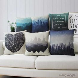 Cushion/Decorative Forest cushion cover city Sofa Home Decoration cover home car decorative R230629