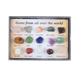 Party Favour 15 Pc Rock Mineral Collection With Collector Box Display Case Id Sheet Beginner Starter Set Kids Gemstone Crystal Kit St Dhqo5