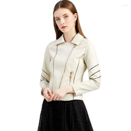 Women's Jackets PU Faux Leather Jacket Women Fashion Casual Biker Outwear Female Tops Spring And Autumn Coat