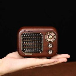 Players Retro Vintage Radio Bluetooth5.0 Speaker Walnut Wooden Fm Radio with Old Fashioned Classic Style Tf Card Mp3 Player Loud Volume