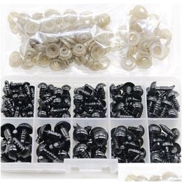 Craft Tools 100Pcs/Set Plastic Safety Eyes With Washers For Doll Making Puppet Eyeball Amigurumi Accessories 6-12Mm Xbjk2207 Drop De Dhh61