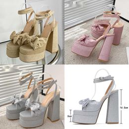 Summer Sandals Runway Style High Heels Women Platform Ankle Buckle Strap Sexy Slides Open Toe Golden Nightclub Shoes 230511