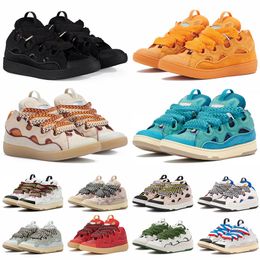 Luxury Dress Shoes Designer Leather Curb Sneakers Pairs Men Women Lace-up Extraordinary Trainers Calfskin Rubber Nappa Lavins Platformsole Outdoor Classic Shoe