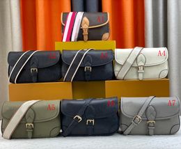 Designer Shoulder Bag Women Fashion Embossing Handbags Women Genuine Leather Crossbody Totes Jacquard Strap Shoulderstrap Removable Square Bag