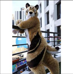 Husky Long Fur Fox Dog Mascot Mascot Costume Dress Suit Doll Stage Costumes