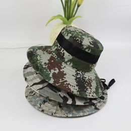 Berets 1pc Multicam Tactical Sniper Camouflage Bucket Boonie Hats Nepalese Cap SWAT Army Panama Military Accessories Summer Men