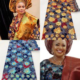 Coats 2023high Quality African Nigerian Lace Fabric Embroidery Tulle Pure Wedding Party Dress Guipure Sequinsfor Sewing Beads 5yards