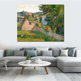 Symbolic Canvas Art The Field of Derout-lollichon Paul Gauguin Painting Handcrafted Modern Landscapes Hotels Room Decor