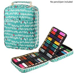 Bags 150 Holes Kawaii Colour Pencil Case Holder 4 Layers Zipper Bag Printed Large Capacity Storage Animal Pencil Box School Supplies