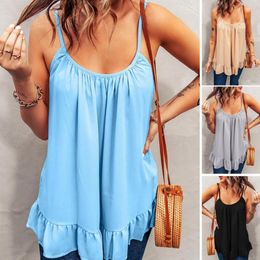 Women's Blouses Women Blouse Off Shoulder Ruffles Summer Pleated Patchwork Vest T-shirt For Daily Wear