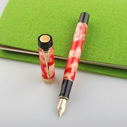 Pens New Jinhao Centennial 100 Fountain Pen 18KGP Golden Plated M Nib 0.7mm Acrylic Ink Pen With Arrow Clip