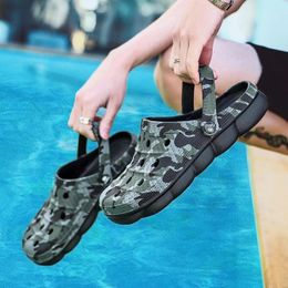 Sandals Mens Sandals Summer Camo Garden Shoes Couple Rubber Clogs Slippers Beach Water Walking Sandals Male Big Szie Zapatos 230629