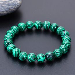 8mm malachite beads braceletelastic malachite gemstone bracelets