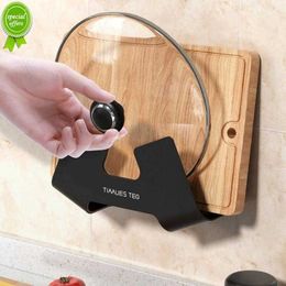 Wall Mounted Lid Rack Holder Pan Pot Pan Cover Stand Multifunction Cutting Board Holder Kitchen Organizer Storage Accessories