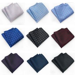 Bow Ties Men Classic Polka Dots Handkerchief Wedding Party Business Pocket Square Hanky