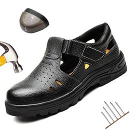 Boots Breathable Men Shoes Safety Shoes Steel Toe Cap Work Shoes Men's Shoe Lightweight Construction Outdoor Antismash Puncture Proof