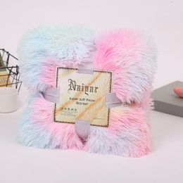 Blankets Breathable Couch Chair Bedding Cover Bedspread Tapestry Winter Warm Fluffy Fur Sofa Blanket Home Decor 230628