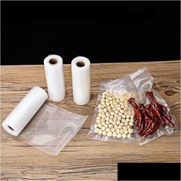 Vacuum Sealer Bags 5M/Roll Food For Vac Storage Meal Prep Sous Vide Kitchen Packer Vacum Bag Bpa- 8X16.4 Jk2101Xb Drop Delivery Home Dhost