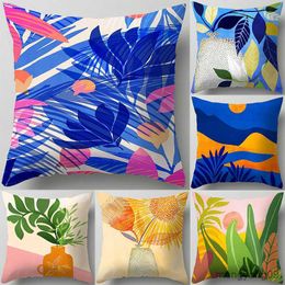 Cushion/Decorative Plant Flower Cover Living Room Sofa Office Seat Waist Cushion Cover Home Decoration Creative Ornament R230629