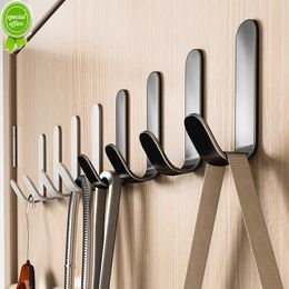 New 5Pcs Set Bathroom Robe Towel Holder Rack Kitchen Hardware Shelf Hook Wall Organiser Hook Behind-door Key Cloth Hanger Hook