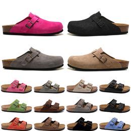 Top Quality Designer Luxury Boston Clogs Sandals Outdoor Slippers Fashion Summer womens mens leather felt sliders buckle strap Platform Sneakers Casual Trainers