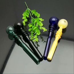 Glass Smoking Pipes Manufacture Hand-blown hookah Bongs 3-wheel Coloured bubble glass straight pot