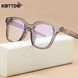 Eyeglass Frame KOTTDO Vintage Square Antiblue Light Glasses Women Classic Optical Eye Frames for Men Clear 230628