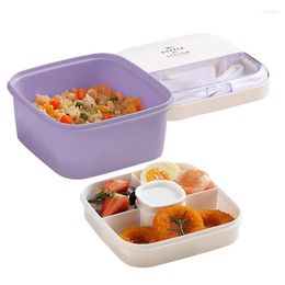 Dinnerware Sets Bento Lunch Box 2-Layer Detachable Large Capacity Lunchbox Container For Travel