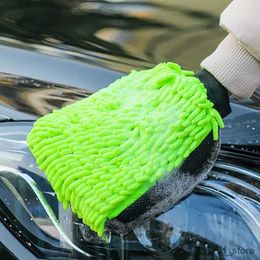 Glove Car Wash Gloves Car Wash Double-faced Microfiber Gloves Thick Car Cleaning Wax Detailing Brush Auto Detailing R230629