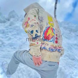 Men's Hoodies Sweatshirts Cartoon HandPainted Graffiti Sweatshirts 3d Print Fashion Pullover Hoodie Heavyweight Trendy Hip Hop for Men Women HIP HOP J230629