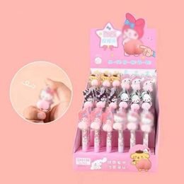 Pens 54 pcs/lot Creative Cat Dog Butt Gel Pen Cute 0.5mm Black Ink Pens Gift Stationery Office School Supplies wholesale