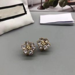 Fashion Simple Earrings Suitable for Women Ears Stud High-quality Diamonds Letter Luxury 925 Silver Wedding Party Gifts Jewellery