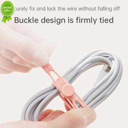 5PCS Silicone Data Cable Binding Strap Storage And Management Device Winding Device Rolling Belt Wire Bundle Band Multi Colour