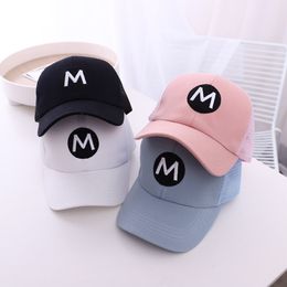 Visors Doit Children Breathable Baseball Cap summer Hip Hop M Letters kids mesh Hats Boys Girls Caps child Hat gorras 230627