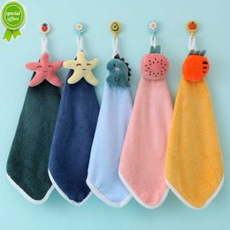 New 30x30cm Cute Cartoon Hanging Towel Thickened Soft Absorbent and Lint Resistant Hand Towels Kitchen Accessories Bathroom Supplies