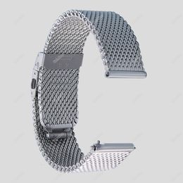 Saat Kordonları Erkek Kalınlaşma Shark Mesh Ağır Hizmet Milanese Paslanmaz Çelik Bileklik Kayışı 182022mm 230628