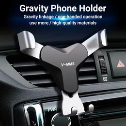 Gravity Car Holder Moible Phone Holder in Car Air Vent Mount Clip Cell Phone Stand For iPhone 13 Pro Max Xiaomi Samsung Huawei