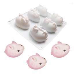 Baking Moulds 6 Cavity Mold For Silicone Mould DIY Candle Cute Cake Pudding Molds Soap Making Supplies