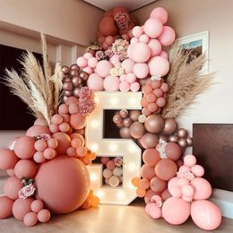 Other Event Party Supplies 119Pcs Pink Balloons Arch Kit Wedding Retro Dusty Pink Rose Gold Balloons Garland Girls Birthday Wedding Baby Shower Party Decor 230628