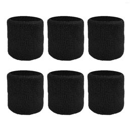 Wrist Support 6pcs Women Men Home Gym Solid Portable Running Sport Wristband Fitness Elastic Easy Clean Yoga Athletic Washable