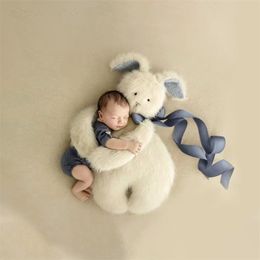 Keepsakes born Pography Props Plush Animal Bunny Doll Posing Pillow Po Cushion Po Studio Pography Mat 230628