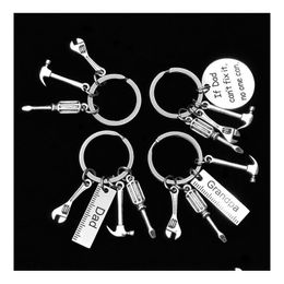 Key Rings If Dad Cant Fix It No One Can Hand Tools Keychain Daddy Father Chain Accessories Gift For Grandpa Papa Drop Delivery Jewelr Dhd9T