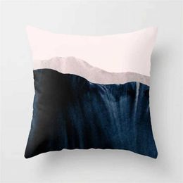 Cushion/Decorative geometric abstract printing square cushion cover car sofa office chair simple home decoration ornaments