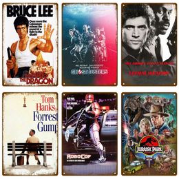 Classical Movie Metal Sign Vintage Science Fiction Movie Poster Tin Sign Living Room Metal Wall Decor Aesthetic Painting Personalised Decoration Kid Gift w01