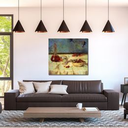 Female Canvas Art Still Life with Cherries Paul Gauguin Paintings Handmade Romantic Modern Bedroom Decor