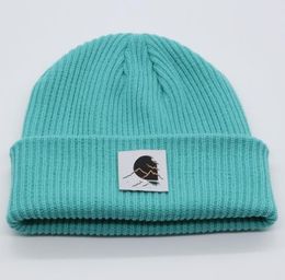 Fashion Brand Cloth Sticker Knitted Hats European Hip Hop Beanie Hat Outdoor Wool Beanie Hat Pullover Keep Warm Hats